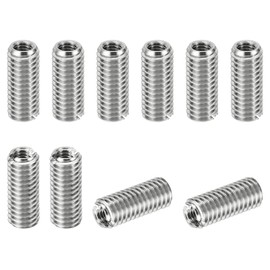 PATIKIL Thread Adapter Sleeve Reducing Nut M5 x 0.8 Male Thread to M3 x 0.5 Female Thread Repair Insert Nut Screw Reducer Conversion Stainless Steel Connector 12 mm Pack of 10