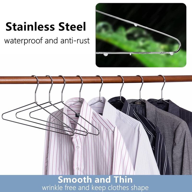 Amber Home 30 Pack Heavy Duty Metal Shirt Coat Hangers,