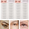 Cabilock 2 Piezas Pegatinas de Cejas Artificiales Negras de Papel,