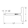 KS TOOLS 117.3919 VDE T grip wrench + adjustement, 1/4