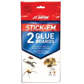 JT Eaton 198 Stick-Em® Mouse & Insect Glue Trap, 2-Pack, Non-Poisonous, Indoor/Outdoor Use