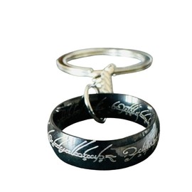 Keychain Compatible with Unique Elven Power Ring Saga Gadgets Accessories Hobbit Black Color Gift Idea Magic Fantasy Cosplay