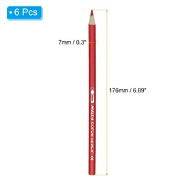 PATIKIL Watercolor Pencil, 6Pcs Water Soluble Pencils for Blending, Coloring, Sketch Drawing, Painting, Bright Red