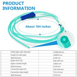 YYING Dental Implant Irrigation Tubing for W&H Implant Motor, Sterile Packaged, Disposable Irrigation Cooling Tube