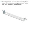 TOP-VIGOR 1Set Light Fixture Ceiling Bracket, 135mm Ceiling Light Plate