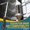 5.5 Inch Double Drop Leg Elevator Door Key 3/8 Diameter