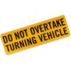 Companion Caravan Do Not Overtake Vehicle Safety Reflective Sticker, Yellow/Black