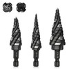 Lytool 3-Piece M35 Cobalt Step Drill Bits Set, 1/8"-7/8", 1/4"