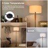 Shalomlite Floor Lamp for Living Room, Wood 3 Color Temperatures