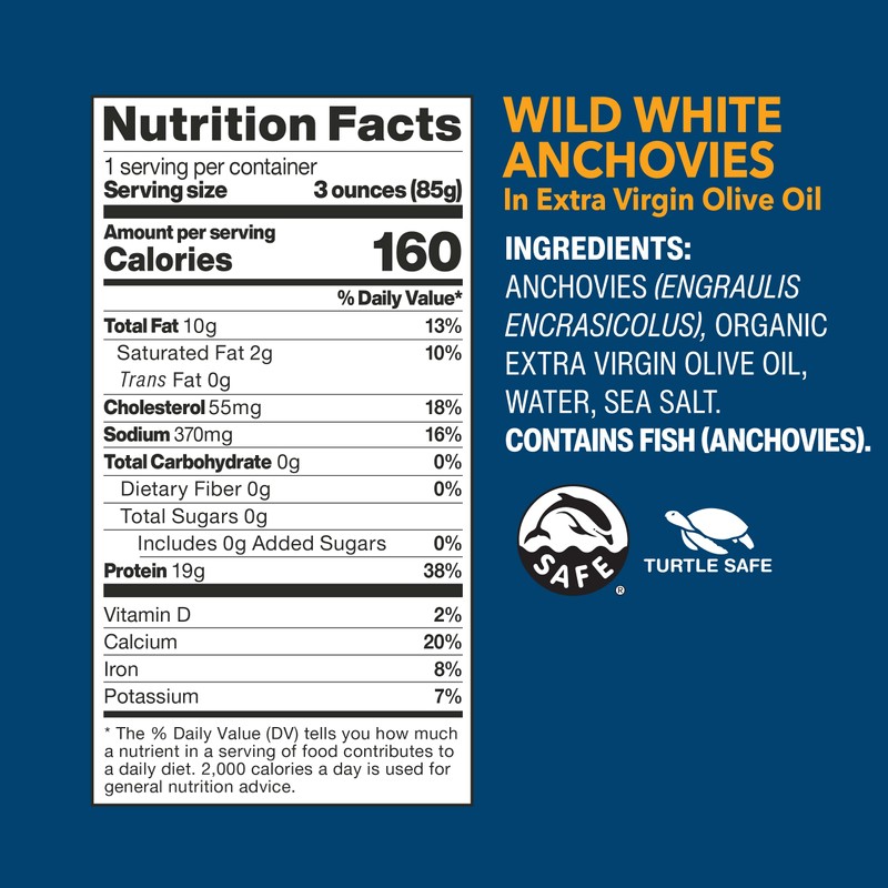 Wild Planet Wild Anchovies in Water with Sea Salt, 3rd