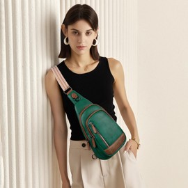 CLUCI Crossbody Bags for Women - Leather Sling Backpack for Travel