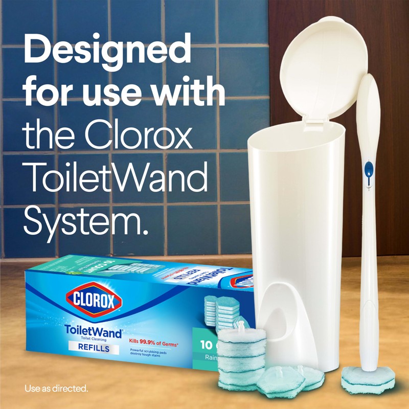 Clorox ToiletWand Toilet Cleaner Refills, Toilet brush, Rainforest Rush, 20