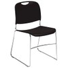 National Public Seating Compact Plastic Stack Chair with Chrome Frame
