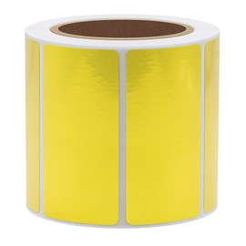 Hybsk Gold Direct Thermal Labels for Shipping, Barcodes, Address, Compatible with Rollo Label Printer & Zebra Desktop Printers (2"x1" Rectangle)