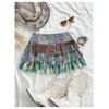 MakeMeChic Women's Boho Ruffle Hem Layered Skirt Paisley Print A