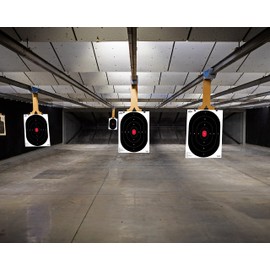 Ascentor Recruit Shooting Target - Single Zone - Large Size 18 x 24 - Pack of 25 - Black