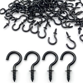 BIDEX 100PCS,Ceiling Hooks for Hanging Lights,Plant Hooks,Plant Hooks for Hanging Baskets,Hooks for Hanging,Mini Hooks,Small Ceiling Hooks,Decorative Screw Hooks