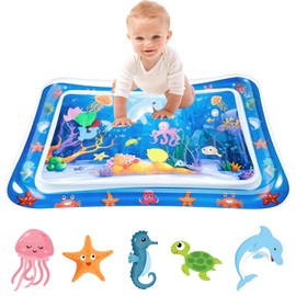 Water Mat Baby BPA Free Water Play Mat Baby Toy 3 6 9 Months Water Play Mat for Babies Play Mat Baby Inflatable Tummy Time Mat Baby Mat Crawling Mat Water Mat