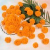 Kinearcharms 60 Cabezas de Flores Artificiales de caléndula de Seda,