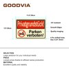 Goodvia Parken Verboten Sign, Metal, Aluminium, 30 x 20 cm,