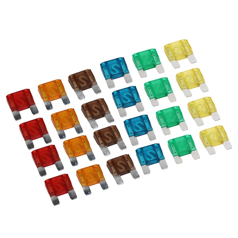 24Pcs Automotive Fuse Assortment Kit with Storage Box Zinc Alloy
