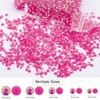 RODAKY 5000Pcs Resin Rhinestones，2MM Rose Red AB Round Flatback Jelly