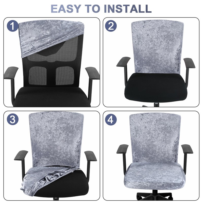 Tallew 4 Pcs Office Chair Covers Set Computer Universal Protective