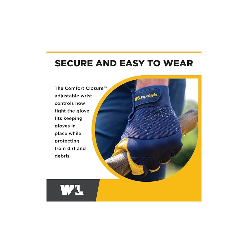 Wells Lamont Hydrahyde - Guantes de trabajo impermeables para hombre
