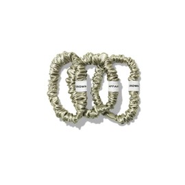 CROWN AFFAIR - The Scrunchie No. 001 - A 3-Pack of Small, 100% Silk Scrunchies for Everyday Protection—and Fun