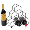 Wine Rack 6 Slots Black Metal