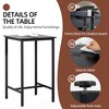 Finnhomy Bar Table, 23.6" Pub Table High Top Table, Square