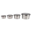 4Pcs Stainless Steel Preservation Box Large Capacity Round Food Storage