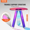 VEVOR Round Iridescent Side Table, Acrylic End Table, Clear Rainbow