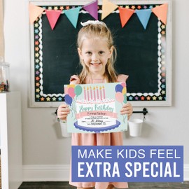 25 Boho Birthday Certificates for Kids Classroom Birthday Gifts - Happy Birthday Certificates for Students, Birthday Awards for Students, Birthday Awards Classroom Supplies for Teachers Elementary