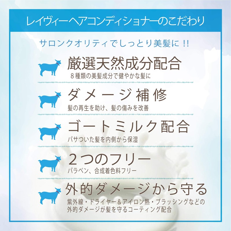 Ravie Goat Milk II Hair Conditioner, 25.4 fl oz (750