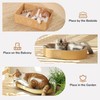 FUKUMARU 3PCS Cardboard Cat Scratcher Bed, Durable Oval Cat Scratch