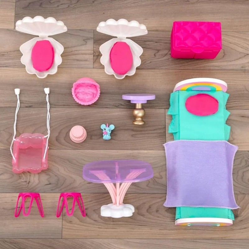 Rainbow Dreamers Unicorn Mermaid Dollhouse with EZ Kraft Assembly™