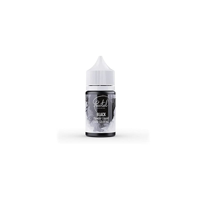 Fractal Colours FlowAir Airbrush Liquid Food Colouring 30ml Black