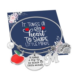 GLISHIVER Teacher Appreciation Gifts, Teacher Bracelet Teacher Appreciation Gifts for Women Teacher Gifts Best Teacher Gifts for Women(M)