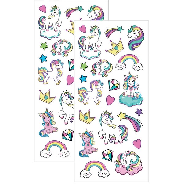 Playhouse Whipped Cream Scented Scratch & Sniff Sticker Sheets - Rainbow Unicorns 1 Pack