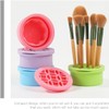 HOMSFOU Limpiador de Brochas de Maquillaje Recipiente Plegable de Silicona