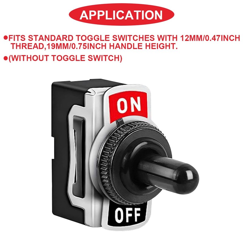 MKBKLLJY 5Pcs 12mm/0.47inch Mounting Hole Black Waterproof Dustproof Rubber Boot