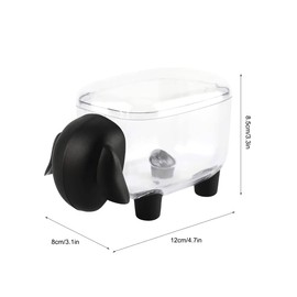 Qixuer Cotton Swab Storage Boxes, 2 Pcs Cotton Swab Holder Cute Sheep Shaped Toothpick Cotton Ball Dispenser Organizer Container With Cover Mini Cotton Swabs Case Black White Cotton Swab Storage Boxes