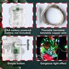Yayfazy Christmas Lights Indoor Battery Operated, Red White Green Mini