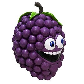 Realistic Angry Orange Rubber Fruit Head Mask Latex Helmet for Adult Cosplay Props Fancy Props Party Masks (Grape Face Mask)