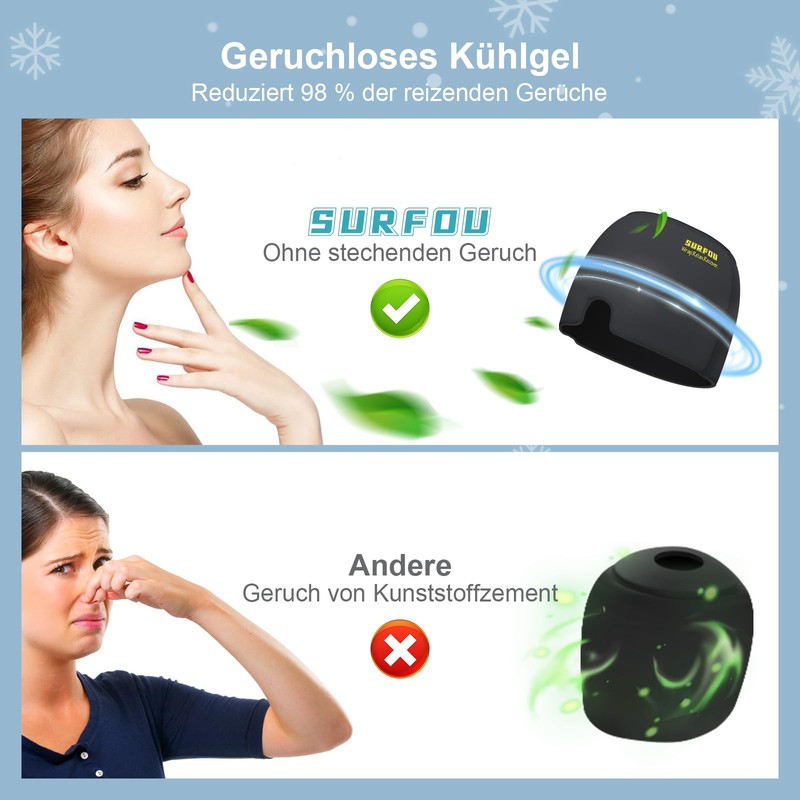 SURFOU migräne maske kopfschmerzen kühlmaske migraine relief cap mütze kalt