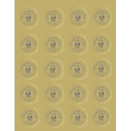 Louisiana Notary Gold Foil Stickers - Customize with Your Notary Information