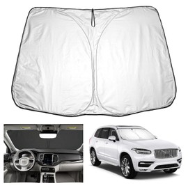 YEE PIN Parasol Car Compatible with Volvo XC90 SUV 2015-2022, Foldable Car Sun Protection Front Windscreen UV Dust Protection Reflective Sun Visor