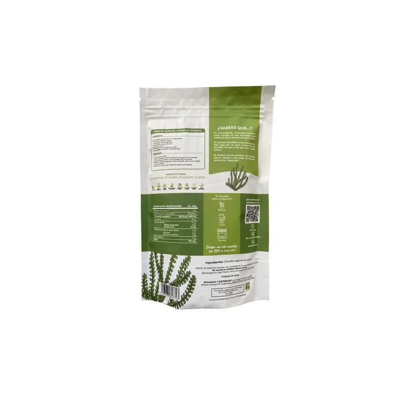 Chlorella Orgánica Pura De Pared Celular Rota 250 Gramos