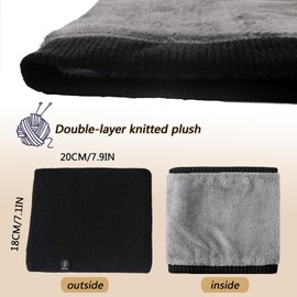 Vanolu Winter Neck Warmer for Men Women, Fleece Gaiter Scarf, Thermal Knit Face Mask For Outdoor Activities In Cold Weather